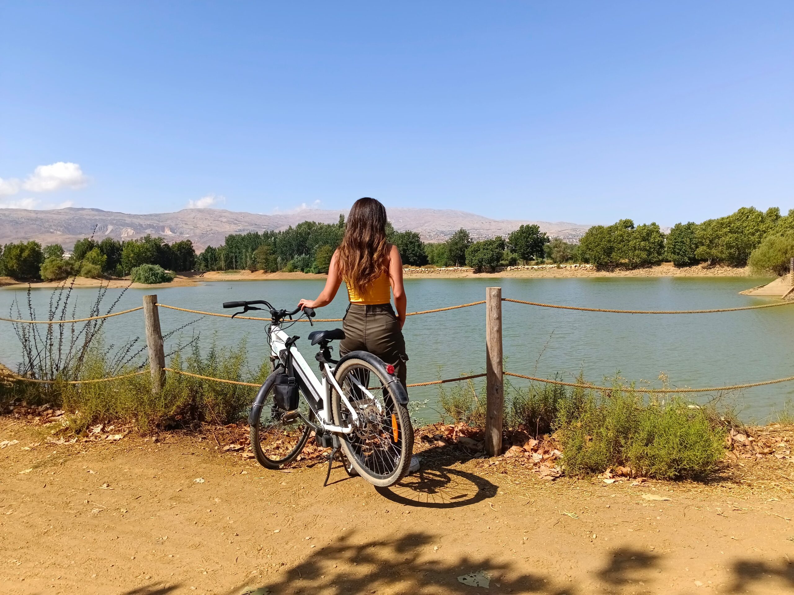 riding a bike on a beautiful day